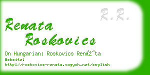 renata roskovics business card